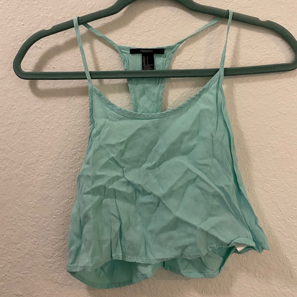 Blue forever 21 crop top